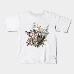 English setter , Woodcock Hunting Kids T-Shirt